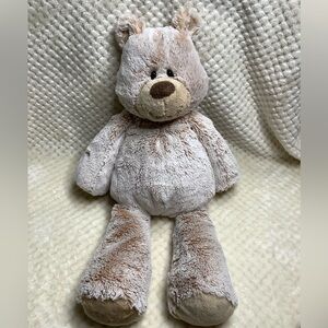 Mary Meyer Plush Floppy Tan White Frosted Bear Stuffed Animal Toy
